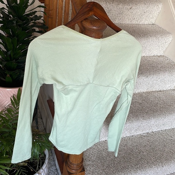 Anthropologie Ari Ribbed Square Neck Shirt - Picture 5 of 8